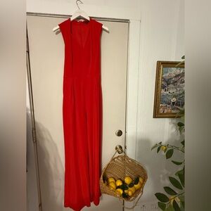 Antonio Melani Red Heart Neckline Jumpsuit (size 8)